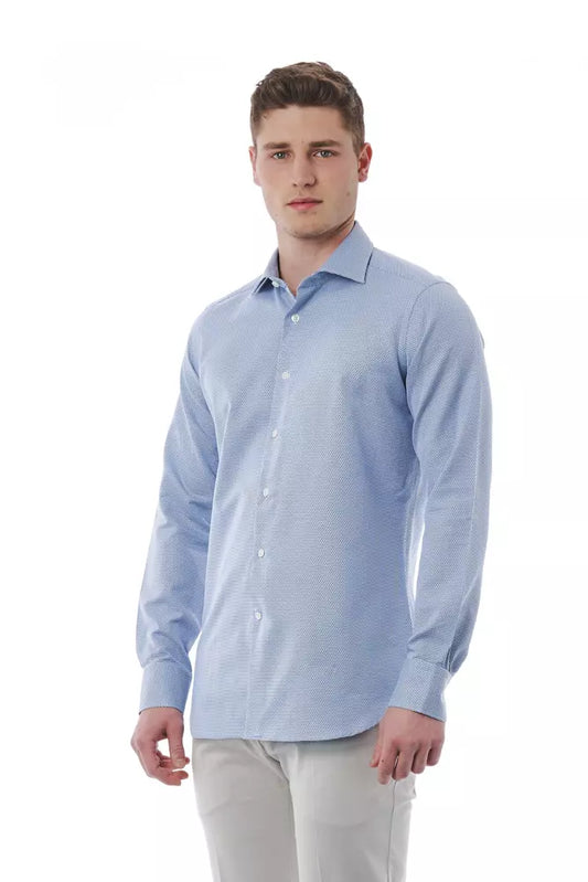 Light Blue Cotton Men Shirt
