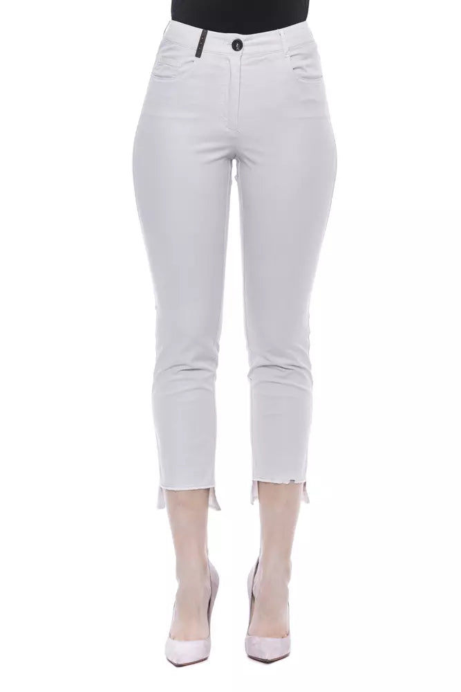 Beige Cotton Women Pant