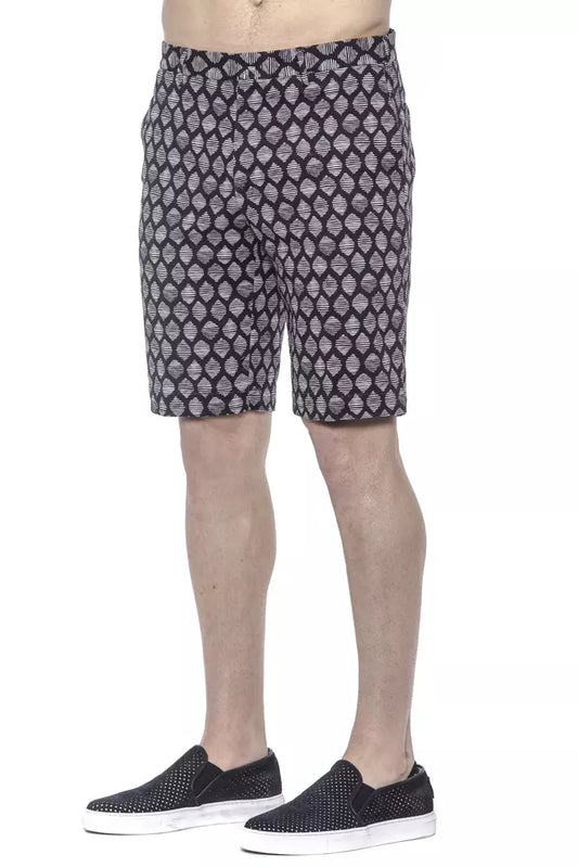 Blue Cotton Mens Bermuda Short