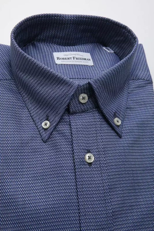 Blue Cotton Mens Shirt