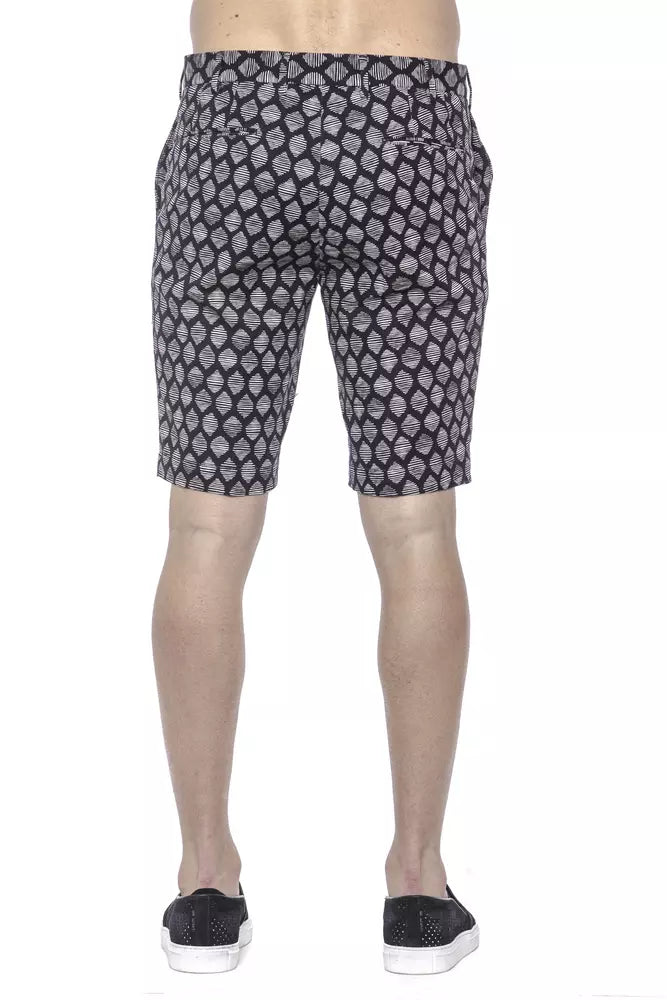 Blue Cotton Mens Bermuda Short