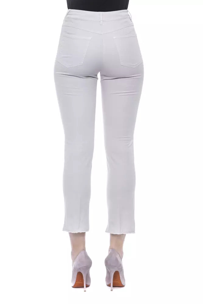 Beige Cotton Women Pant