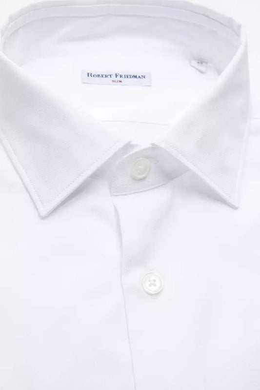 White Cotton Men Shirt