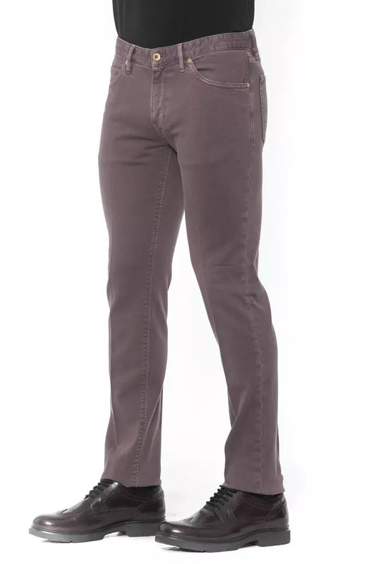 Burgundy Cotton Men Trouser