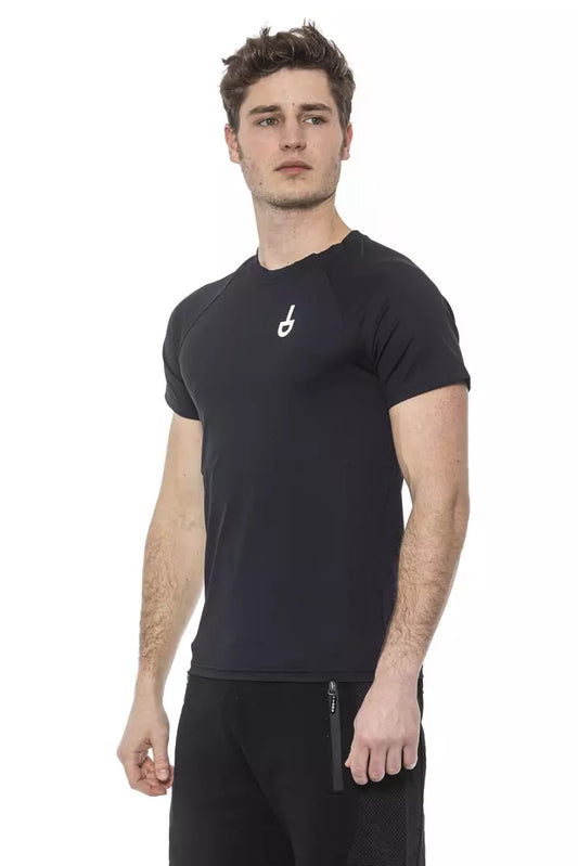Black Polyamide Men T-Shirt