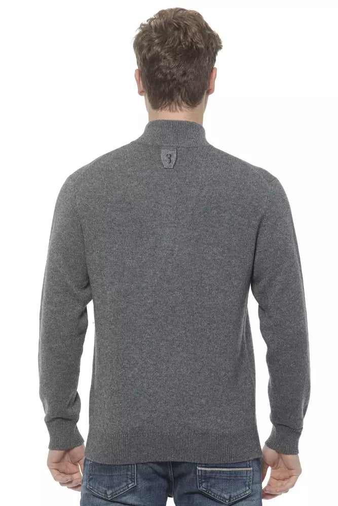 Gray Cashmere Men Cardigan