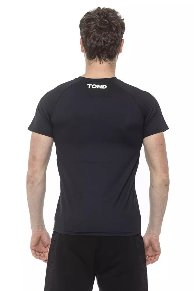 Black Polyamide Men T-Shirt