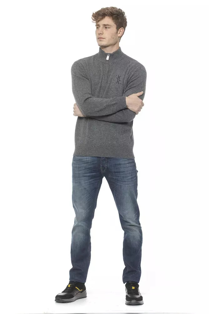Gray Cashmere Men Cardigan