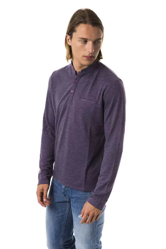 Violet Viscose Men Polo Shirt