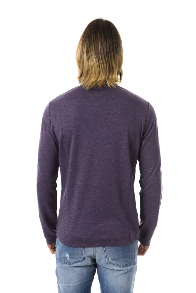 Violet Viscose Men Polo Shirt