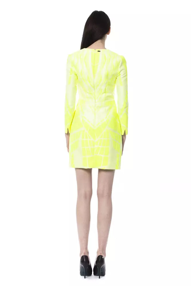 "Yellow Polyamide Women Dress"