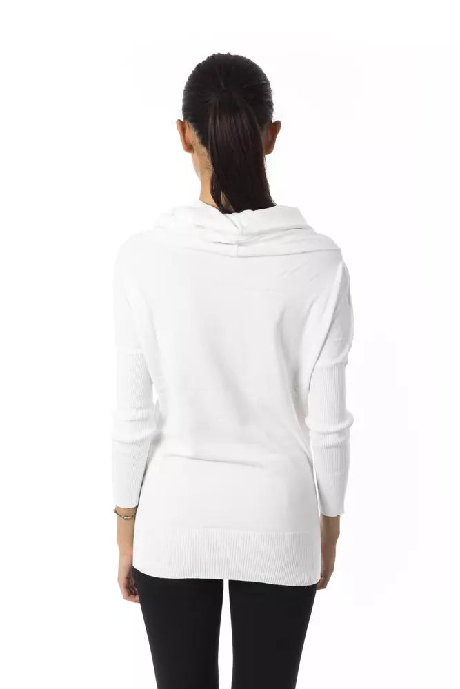 White Viscose Women Sweater
