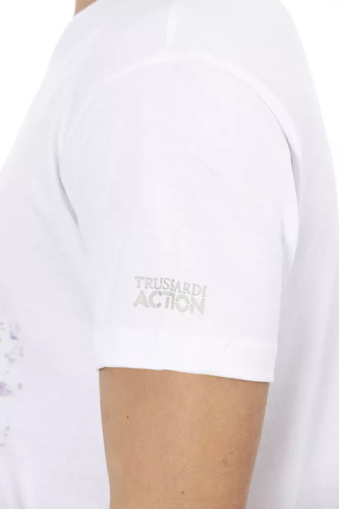 White Cotton Mens TShirt