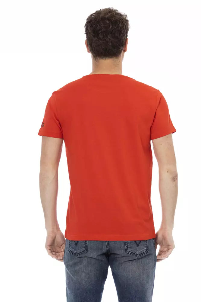 Red Cotton Men T-Shirt