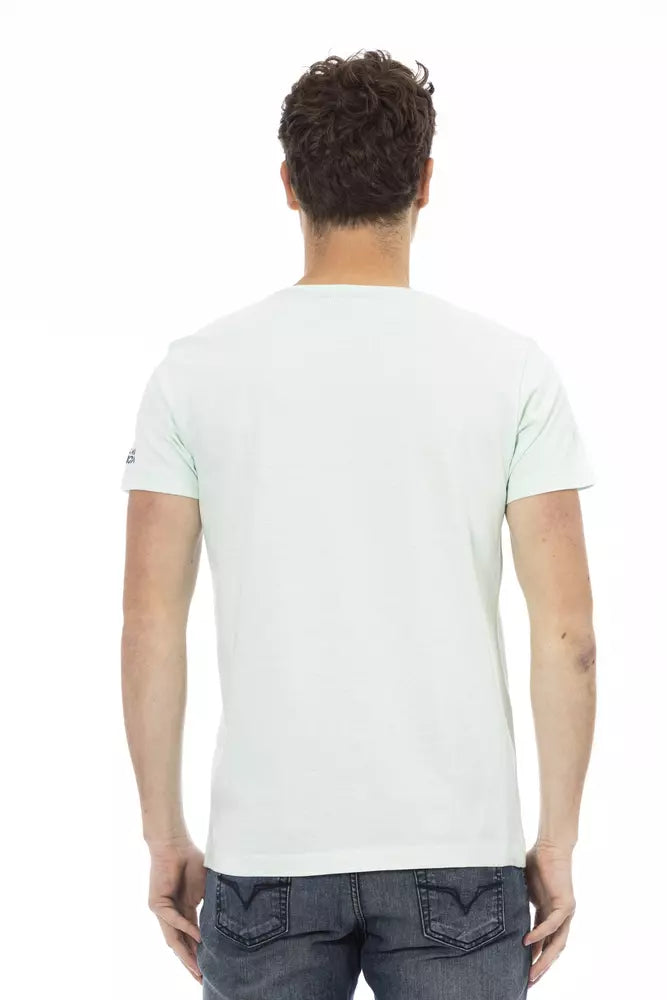 Light Blue Cotton Men's T-Shirt