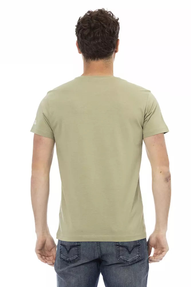 Green Cotton Men T-Shirt