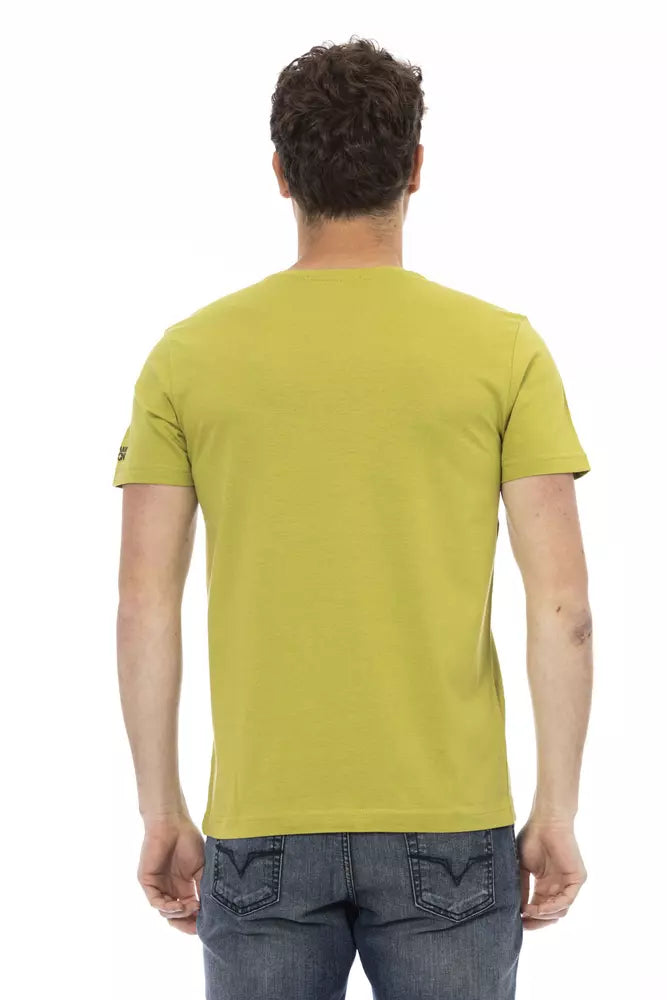 Green Cotton Men T-Shirt