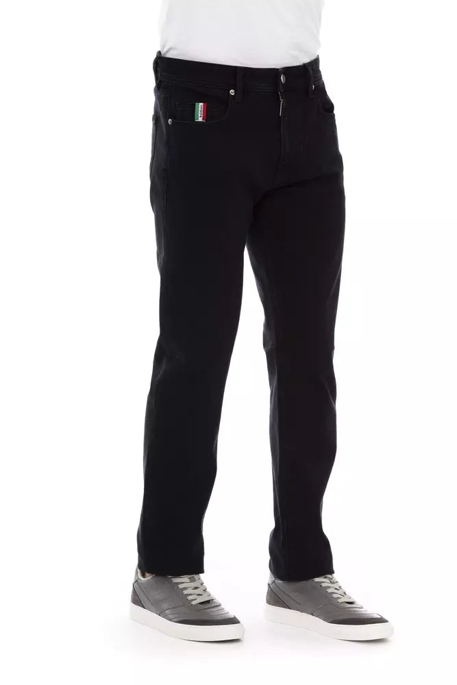 Black Cotton Men Jeans