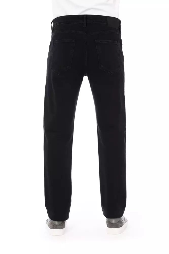 Black Cotton Men Jeans