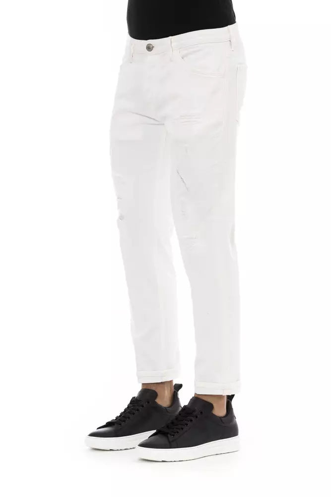 White Cotton Men Jeans
