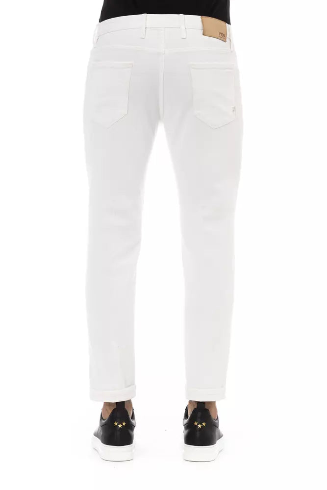 White Cotton Men Jeans
