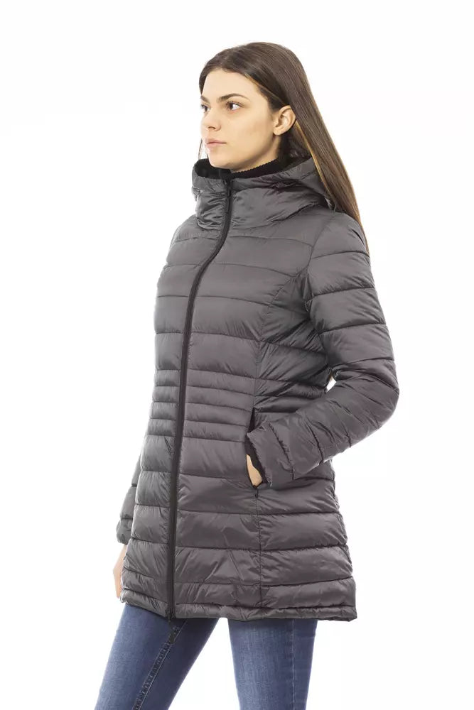 Black Polyester Women Jacket