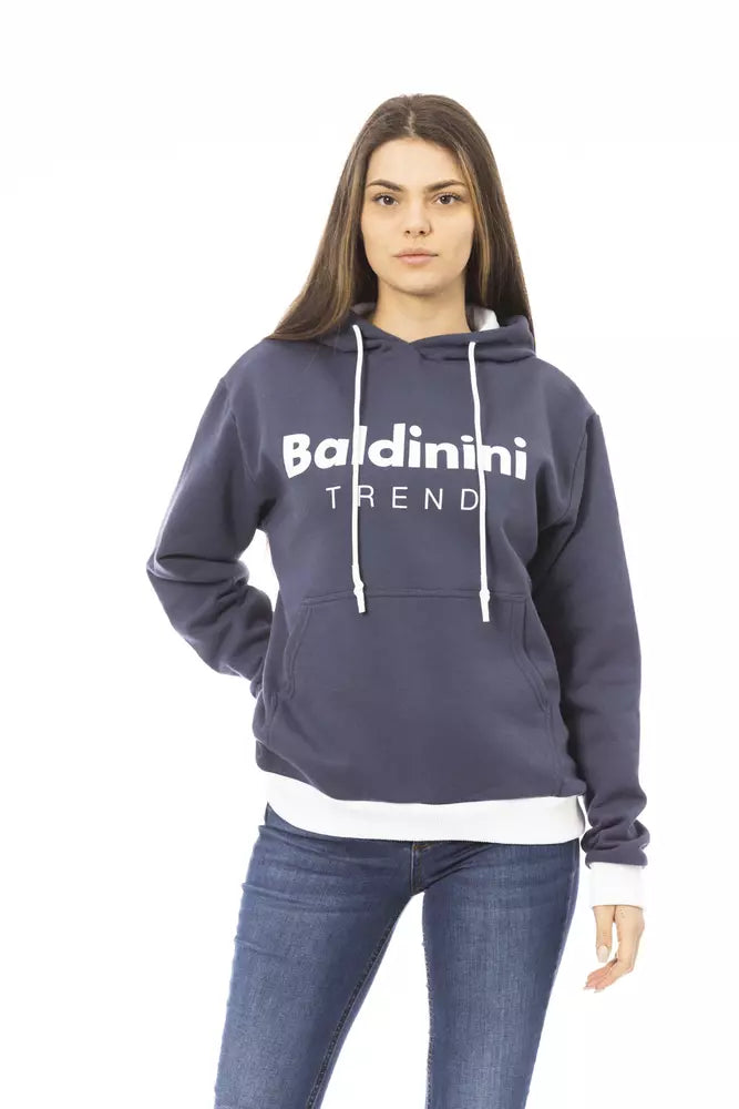 Blue Cotton Women Sweater