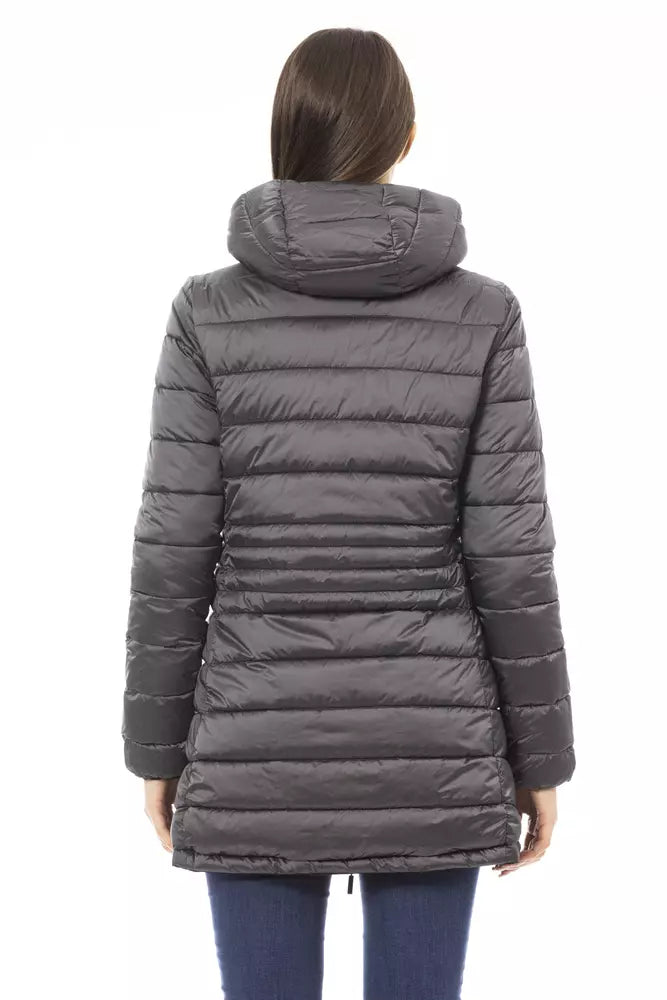 Black Polyester Women Jacket