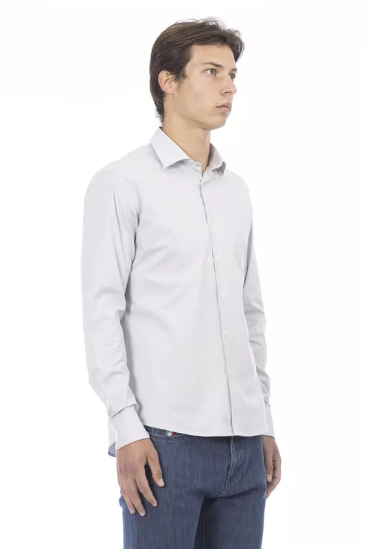 Gray Cotton Men Shirt