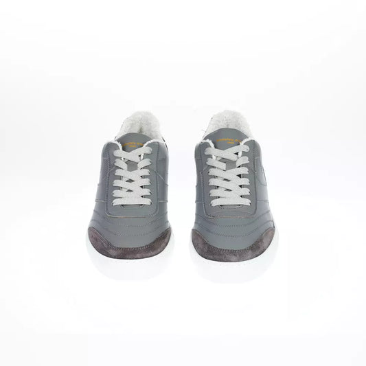 Gray Leather Men Sneaker