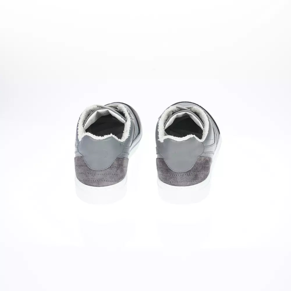 Gray Leather Men Sneaker