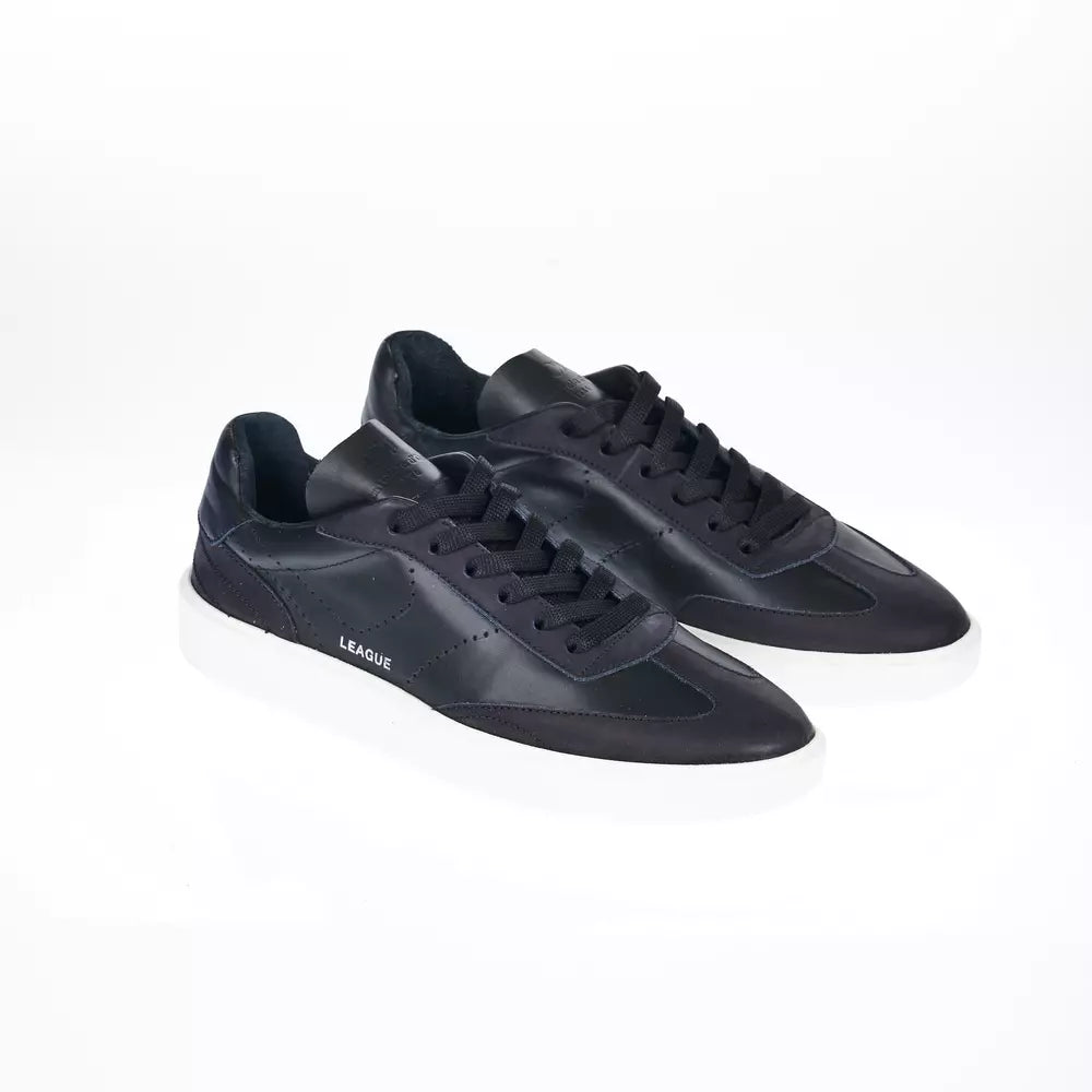 Black Leather Men Sneaker