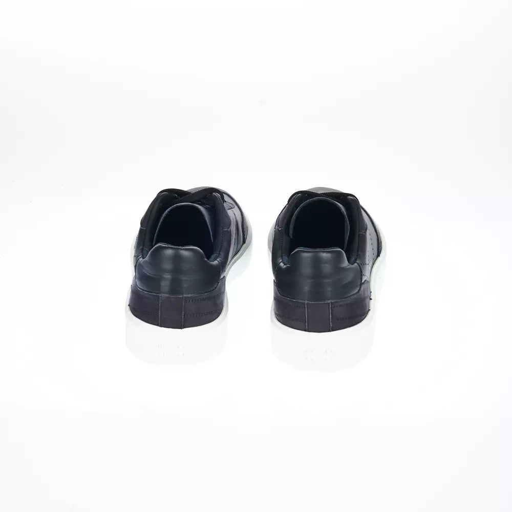 Black Leather Men Sneaker
