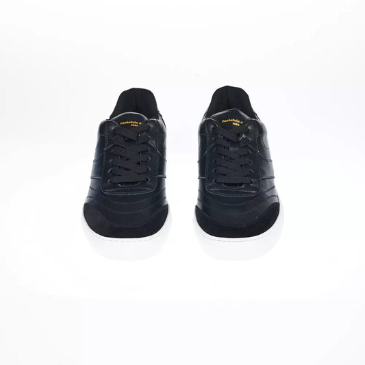 Black Leather Men Sneaker