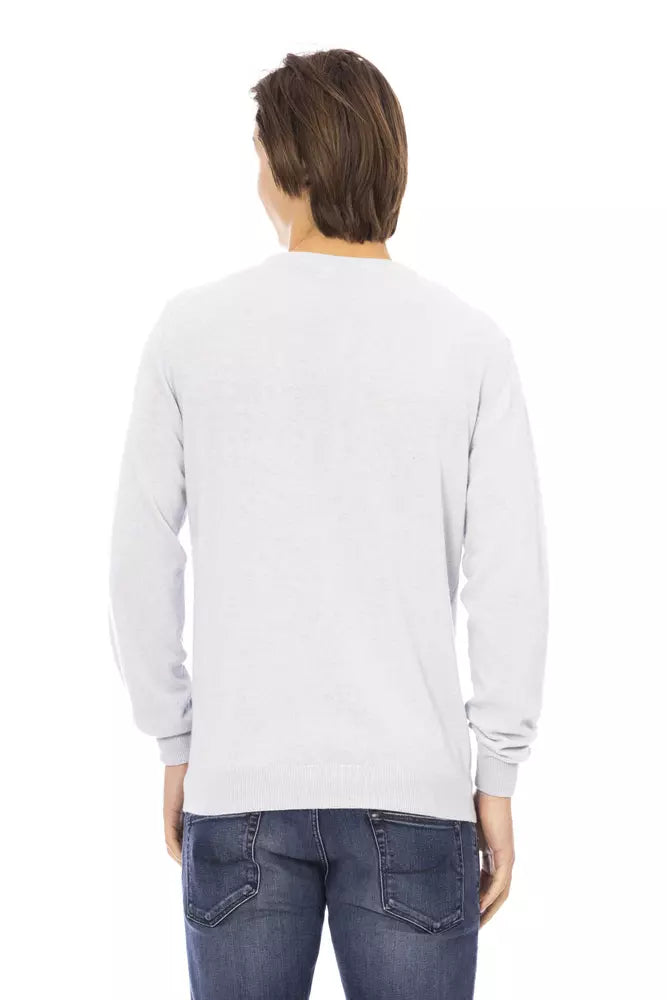 Light-Blue Wool Men Sweater