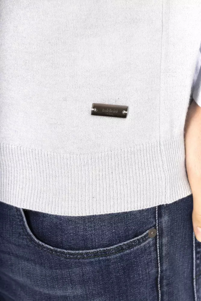 Light-Blue Wool Men Sweater