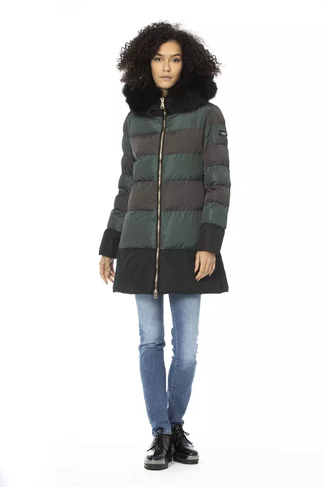 Green Polyester Women Jacket