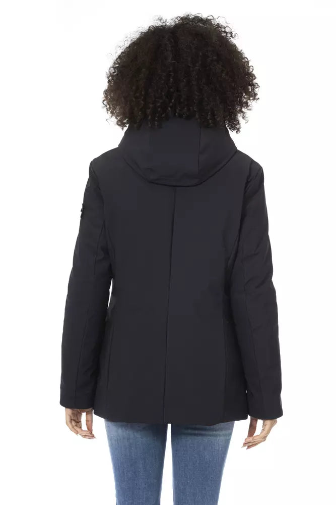 Blue Polyester Women Jacket