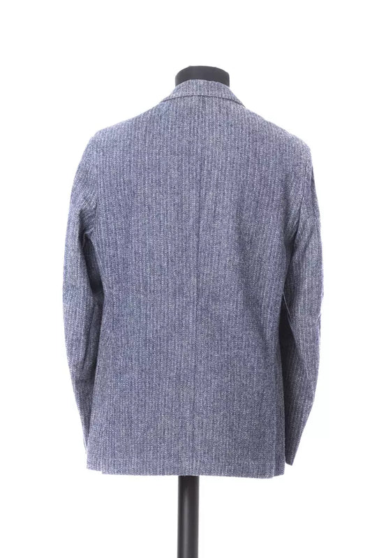 Blue Cotton Mens Blazer