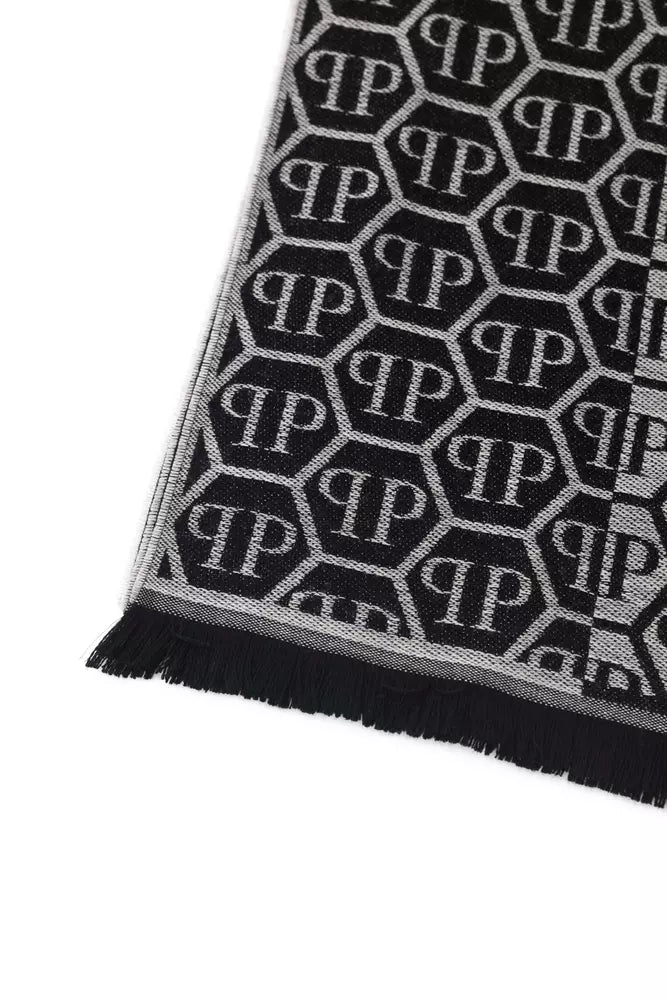 Gray Wool Men Scarf