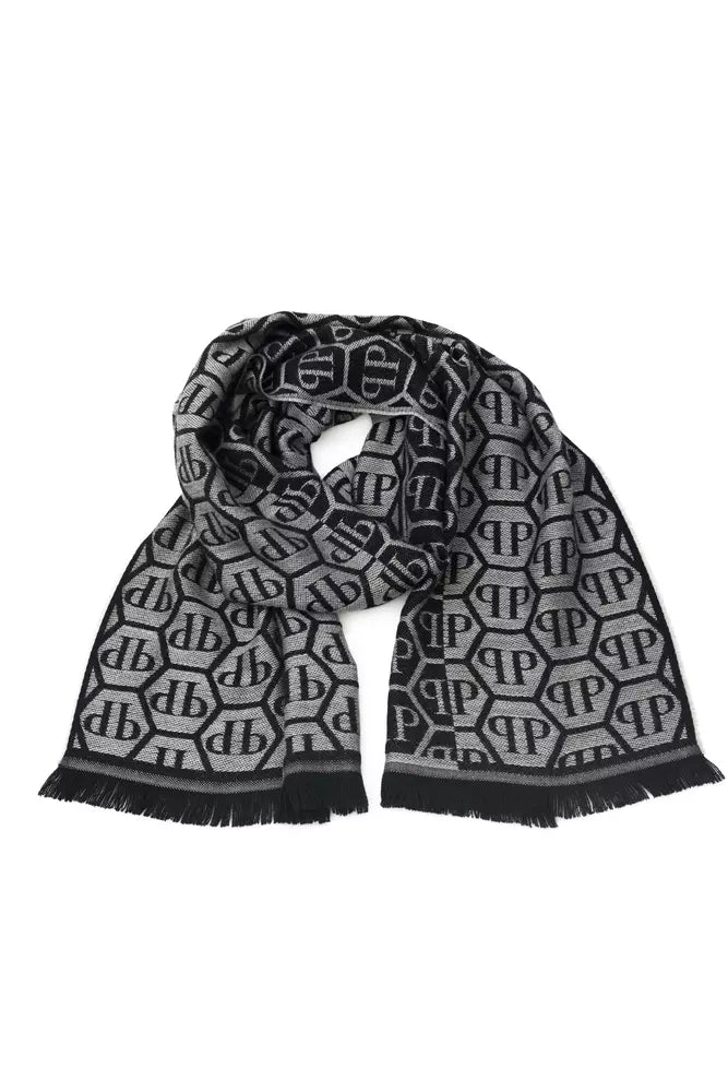 Gray Wool Men Scarf