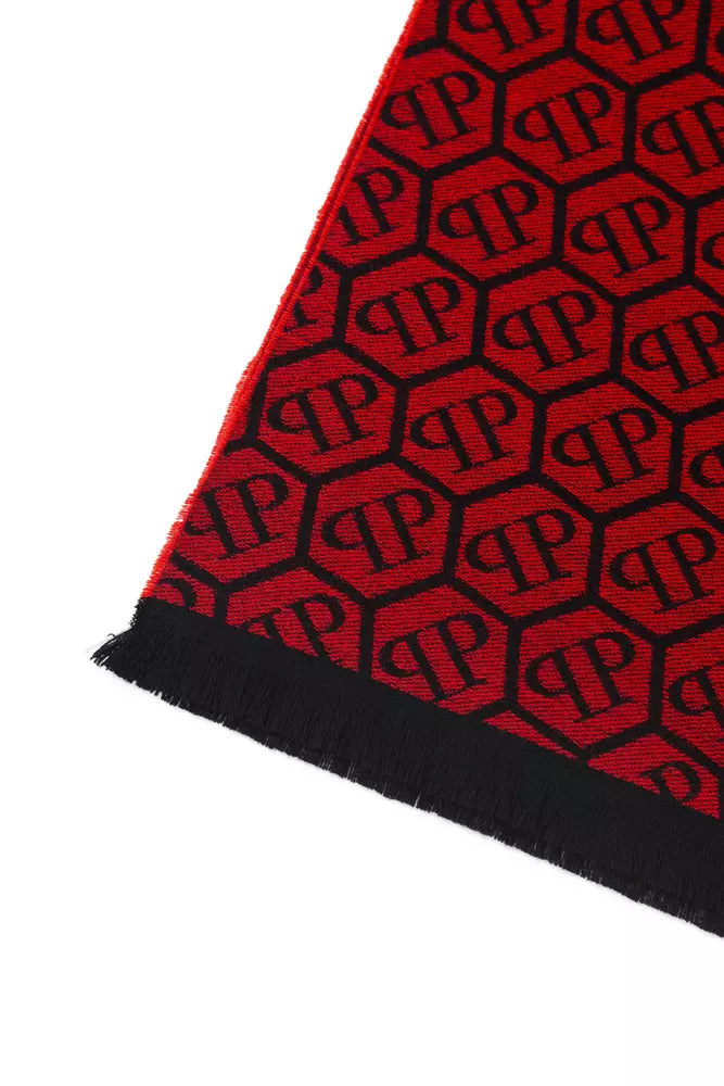Red Wool Unisex Scarf