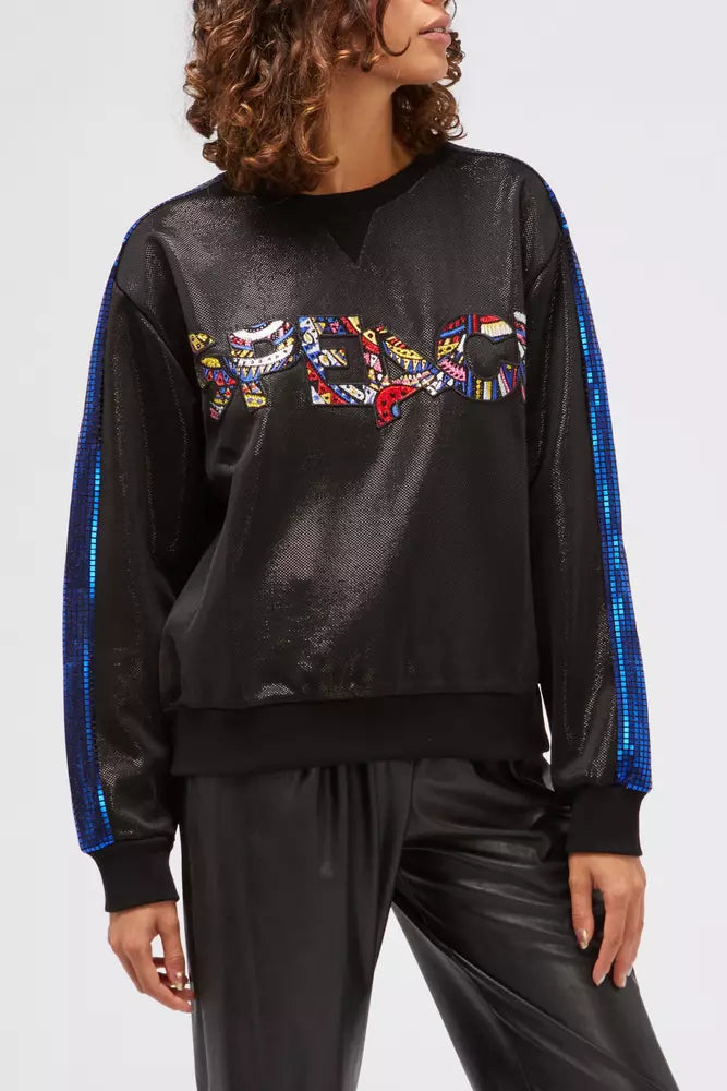 Black Polyester Women Sweater
