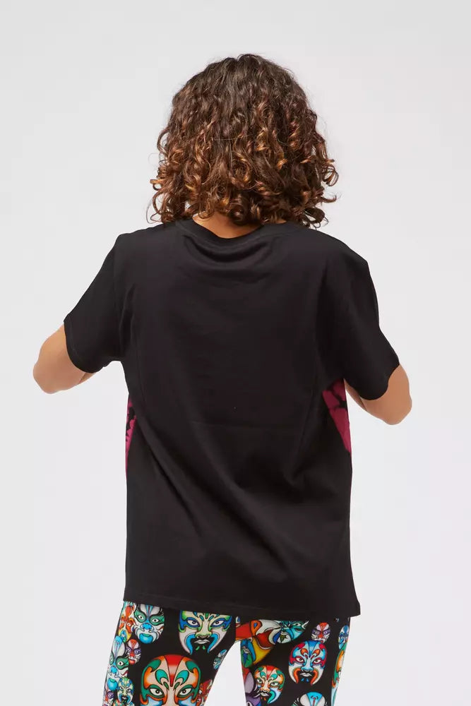 Black Cotton Women T-Shirt