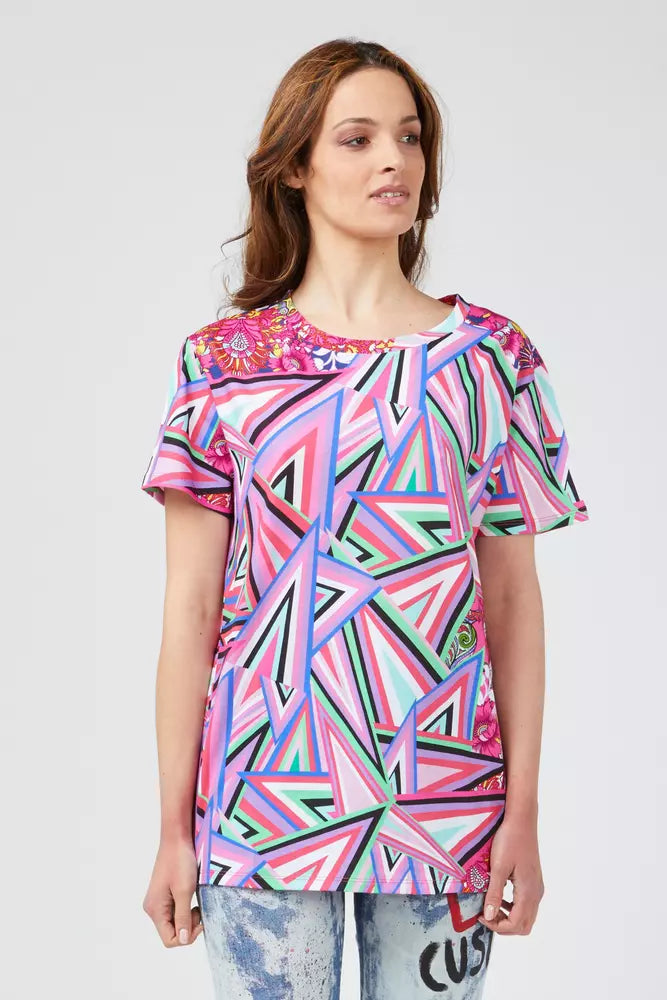 Fuchsia Cotton Women T-Shirt