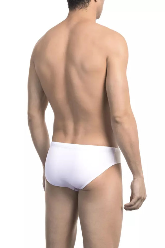 White Polyamide Men's Swimwear