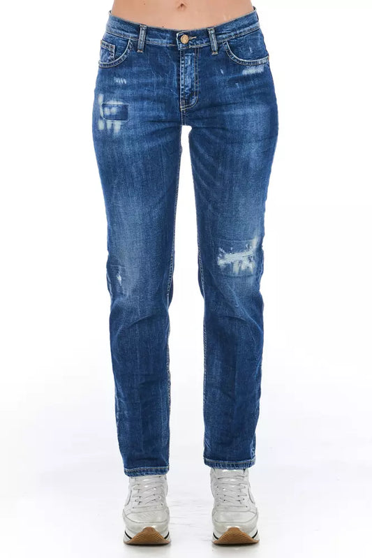Blue Cotton Women's Jeans