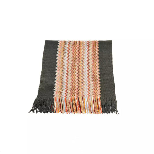 Multicolor Wool Men Scarf