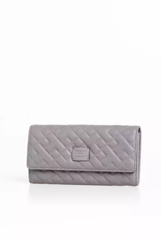 Gray Leather Women Wallet
