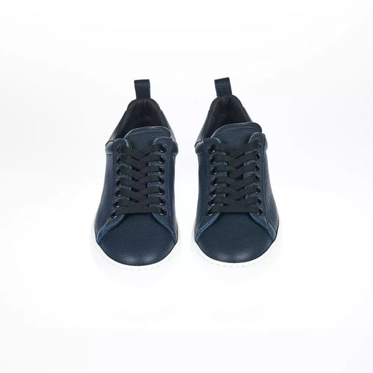 Blue Leather Men Sneaker